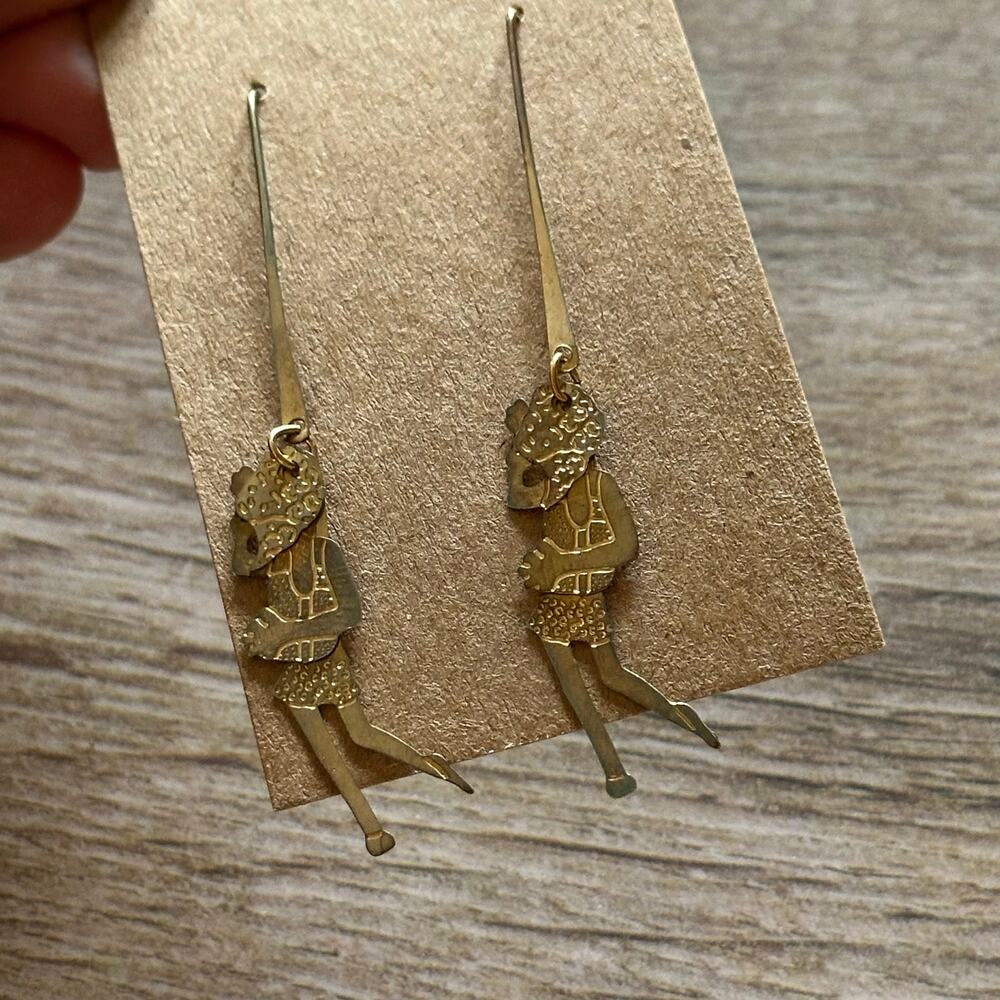 BOGO FREE Dance the night away, girl form earrings, vintage 70s